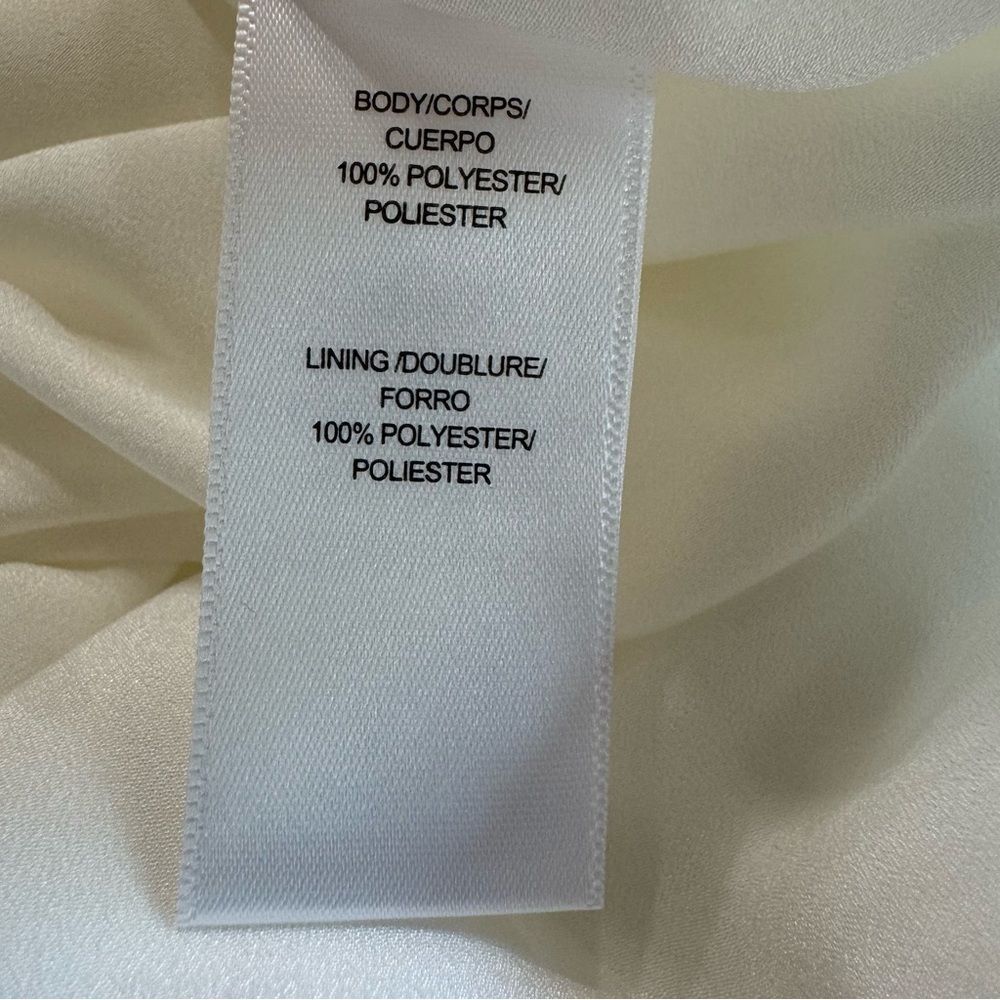 Halston Draped Maxi Dress White‎ Crepe One Shoulder Gown $553 new - Picture 13 of 14